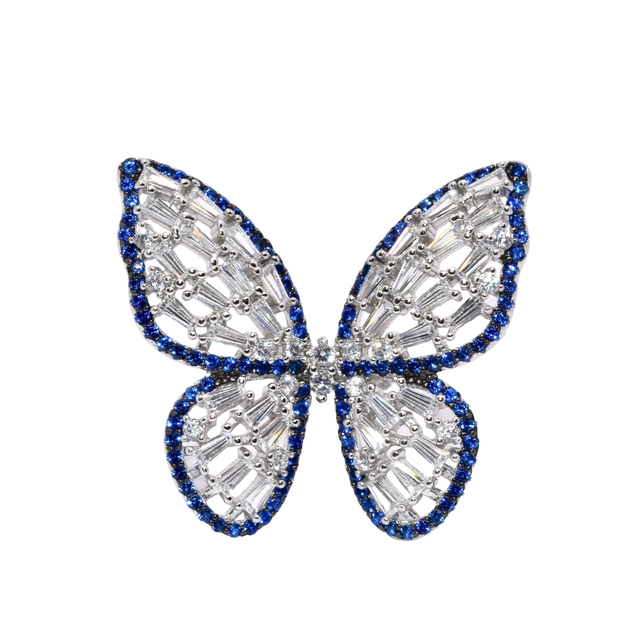 Butterfly Ring With Sapphire Finish