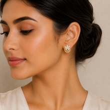 92.5 Gold Plated Flower Shape Studs