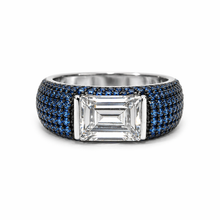 Sapphire Coloured Baguette Ring