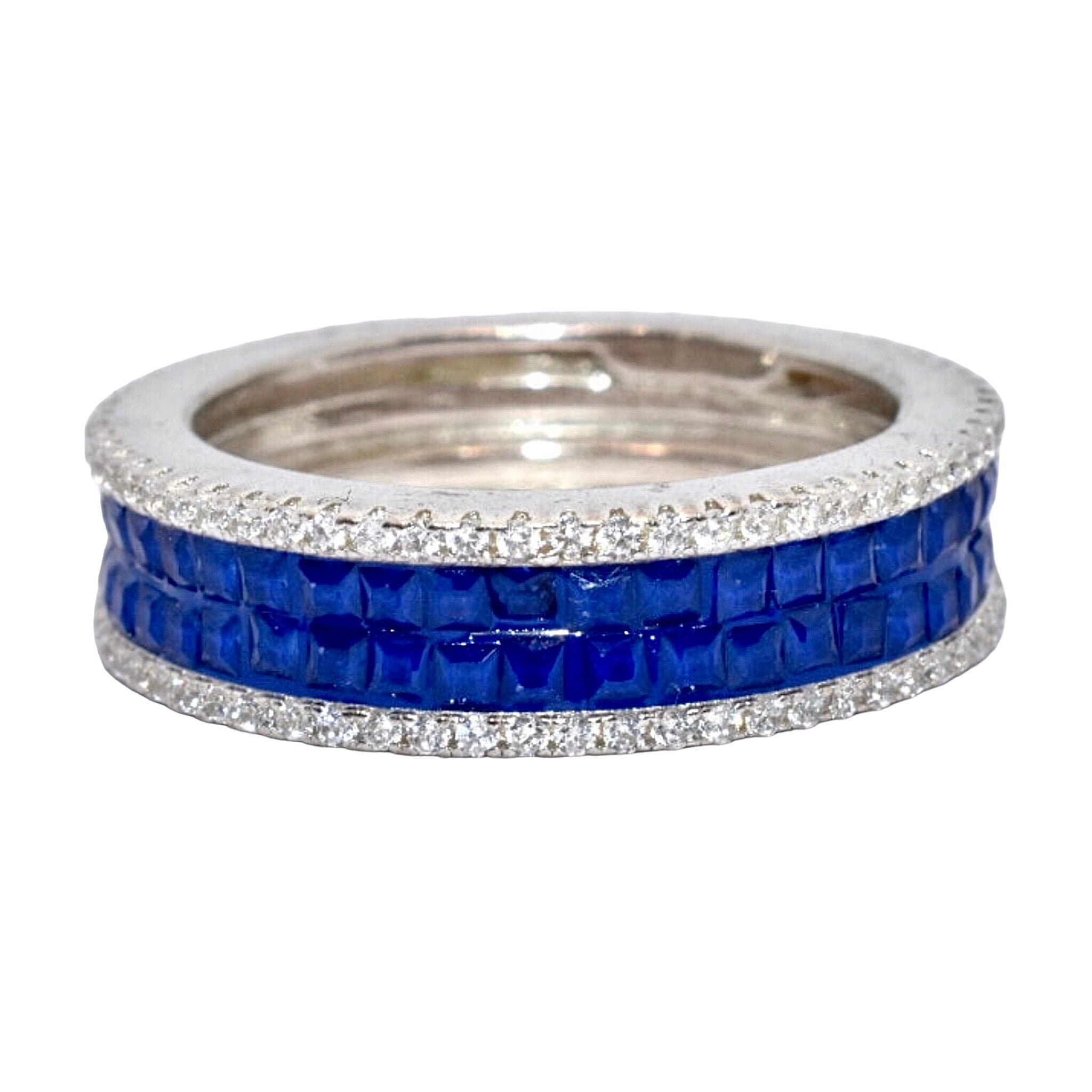 Blue Sapphire Coloured Band Ring