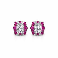 Ami Ruby Coloured Studs