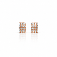 Rose Gold Emerald Cut Studs
