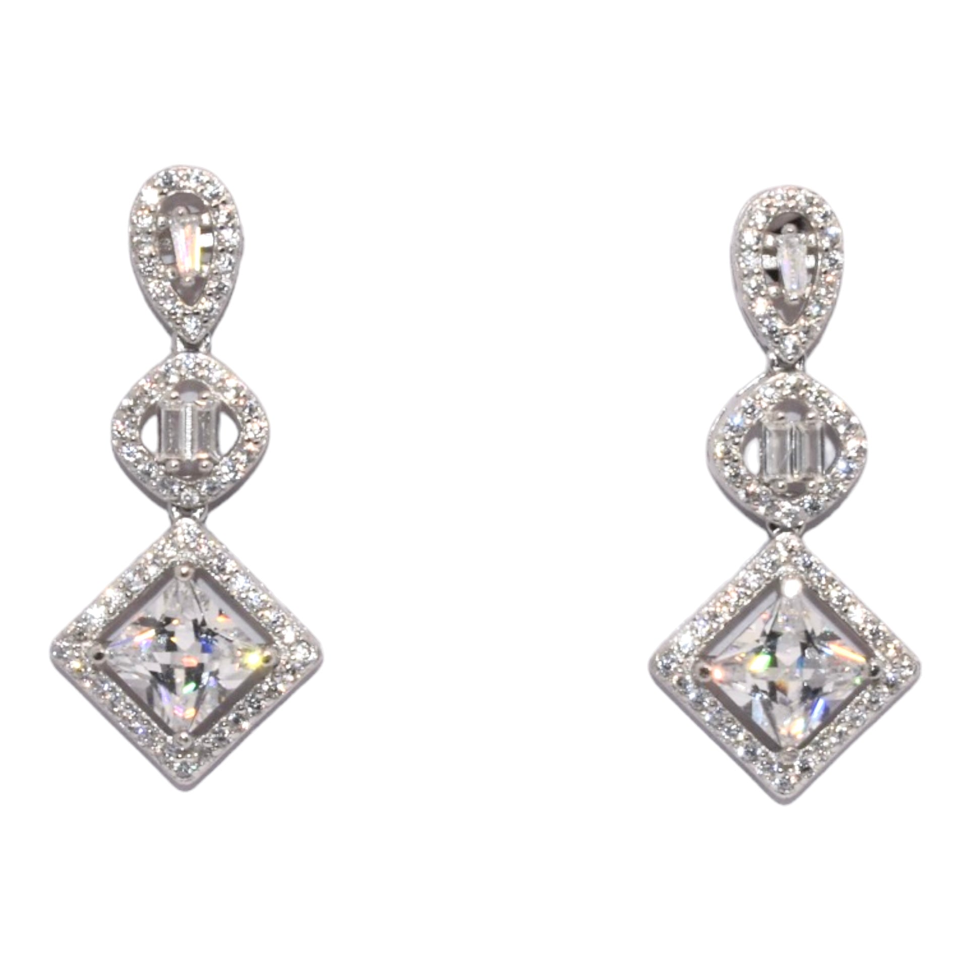 Cushion Cut cocktail Earring