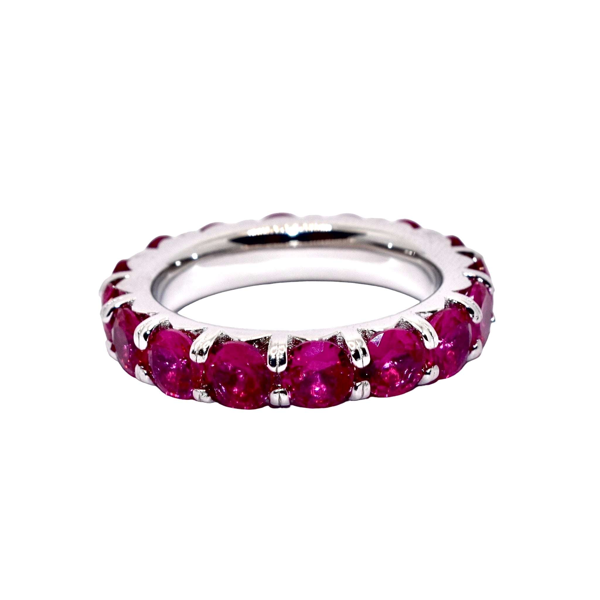 Ruby Coloured Band Ring