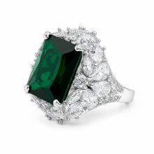 Emerald Coloured Cocktail Ring