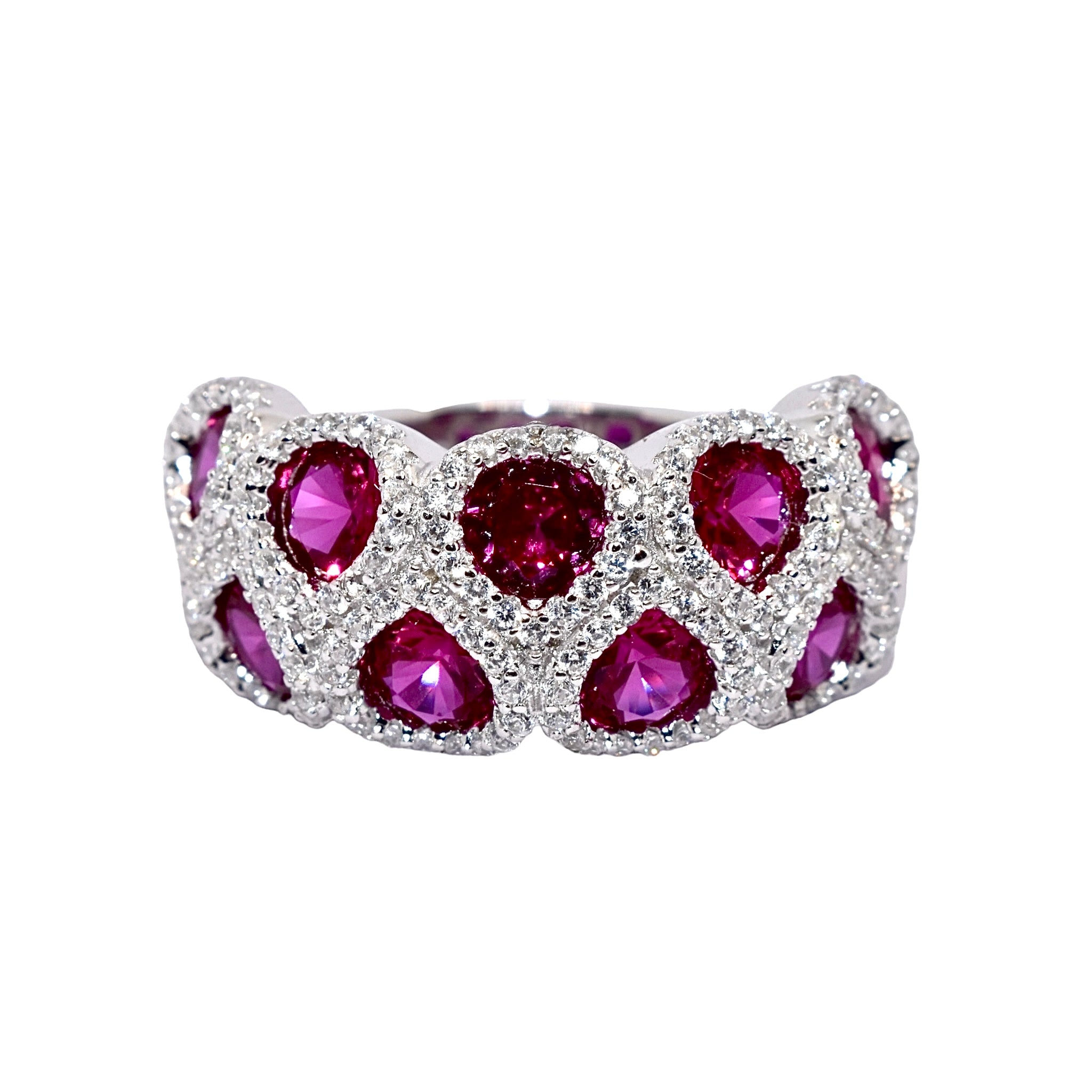 Ruby Half Band Ring