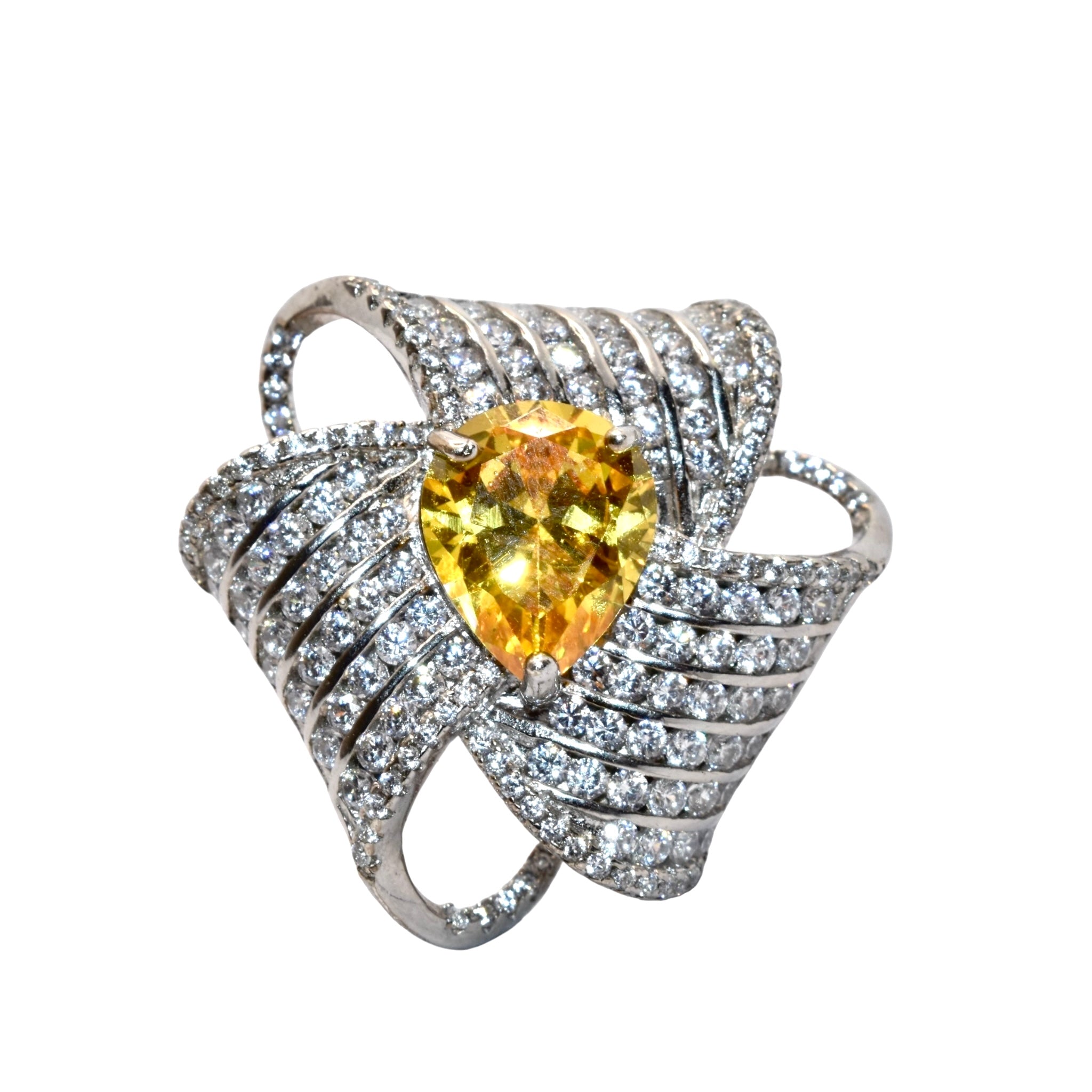 Topaz Coloured Cocktail Ring