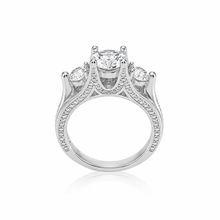 Silver Ivy Solitaire Ring
