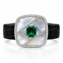 Emerald Coloured Radiant Cut Bracelet