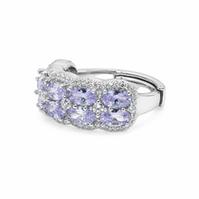 Lilac Coloured Oval Shape Band Ring