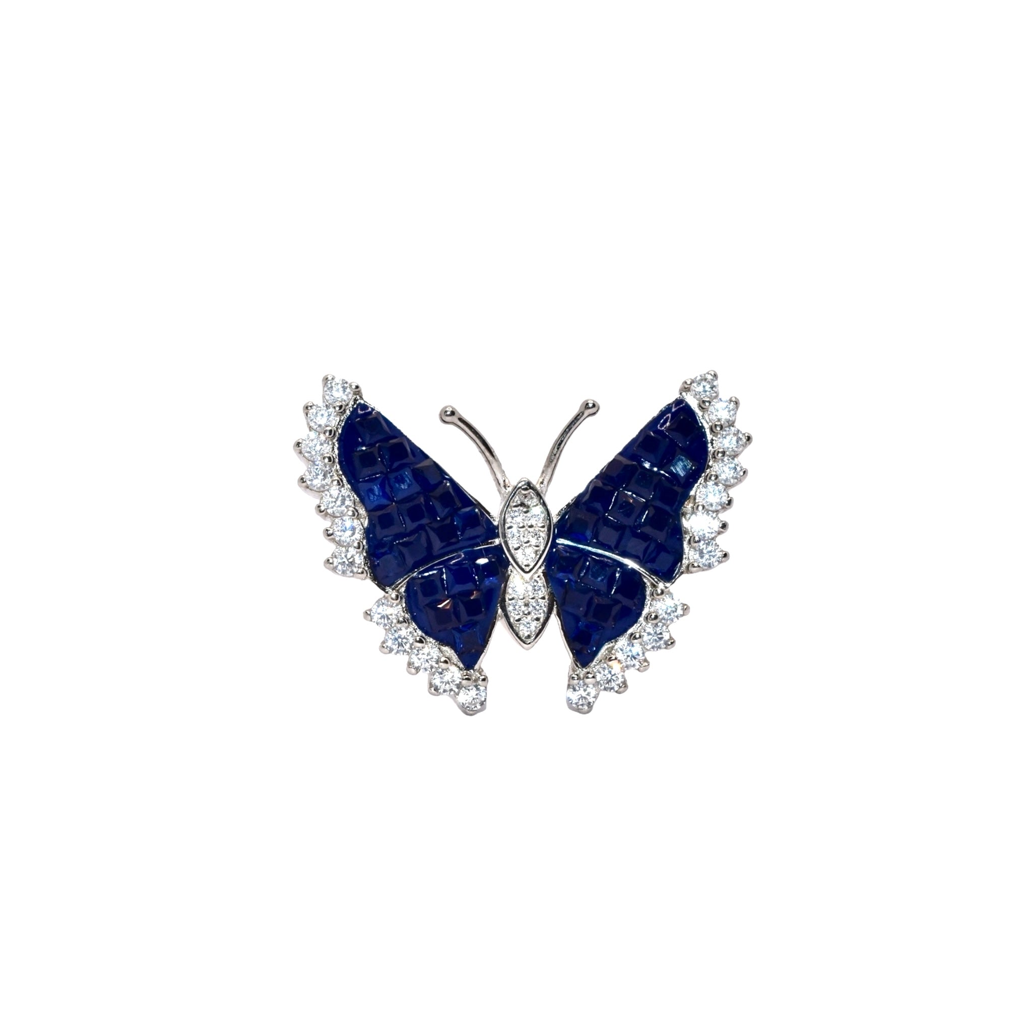 Sapphire Coloured Butterfly Ring