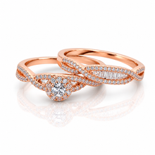 Rose Gold Solitaire Dual Set Ring