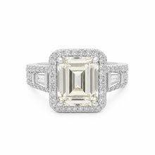 Swarovski Pale Yellow Coloured Emerald Cut Ring
