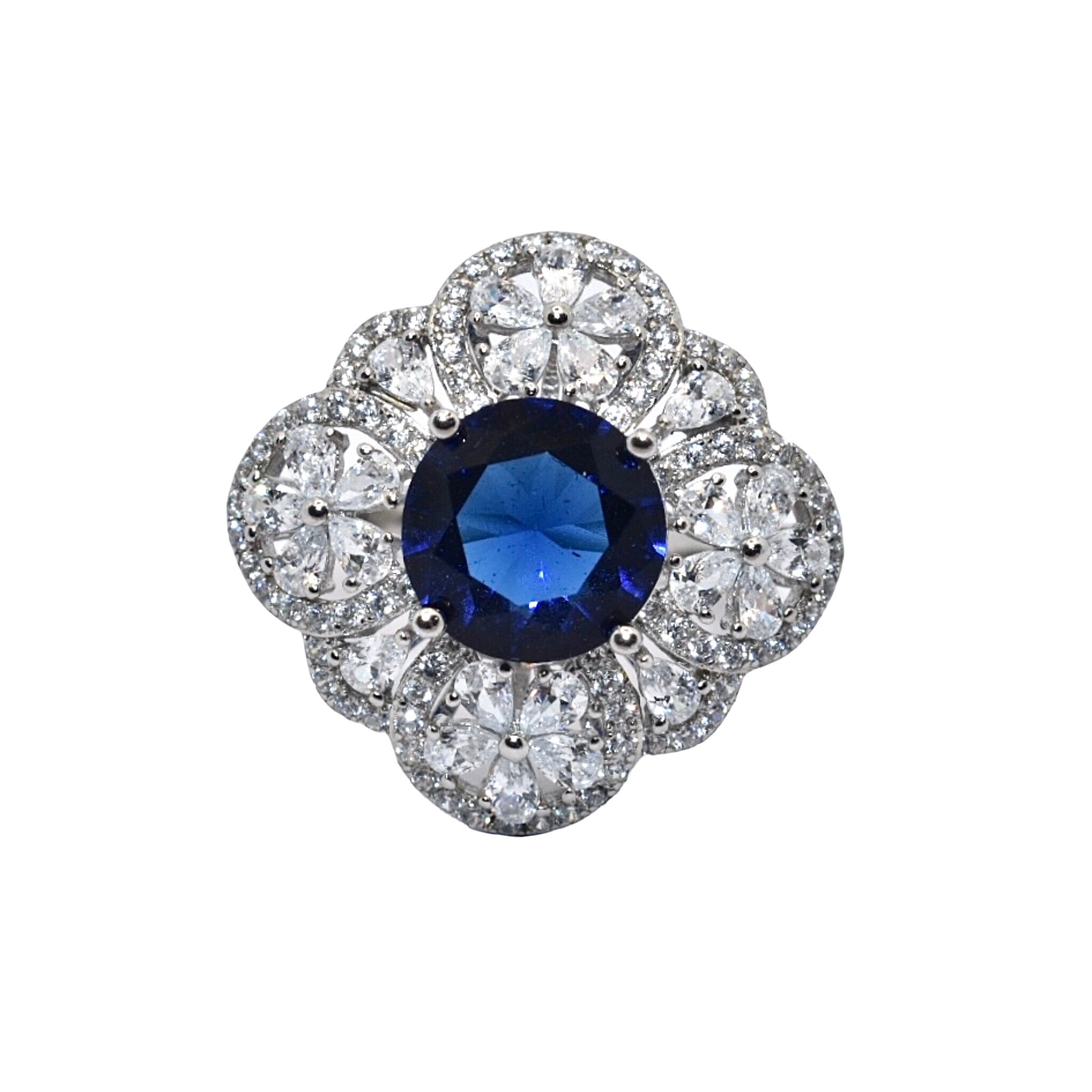 Sapphire Coloured Cocktail Ring