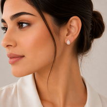 Rose Gold Pear Shape Studs