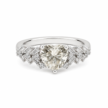 Swarovski Pale Yellow Baguette Heart Shape Ring