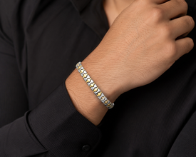 Dual Tone Men's Bracelet