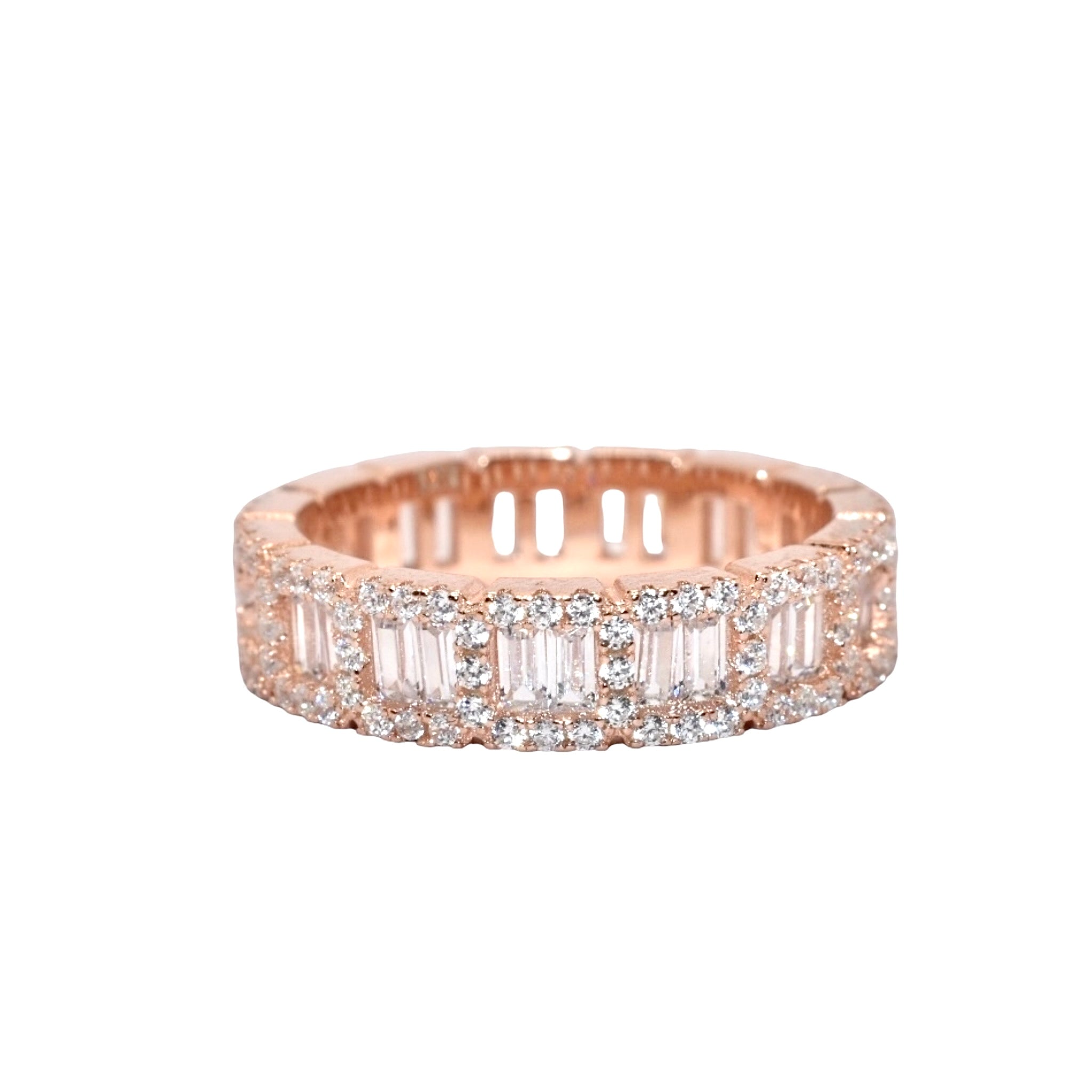 Rose Gold Baguette Band Ring