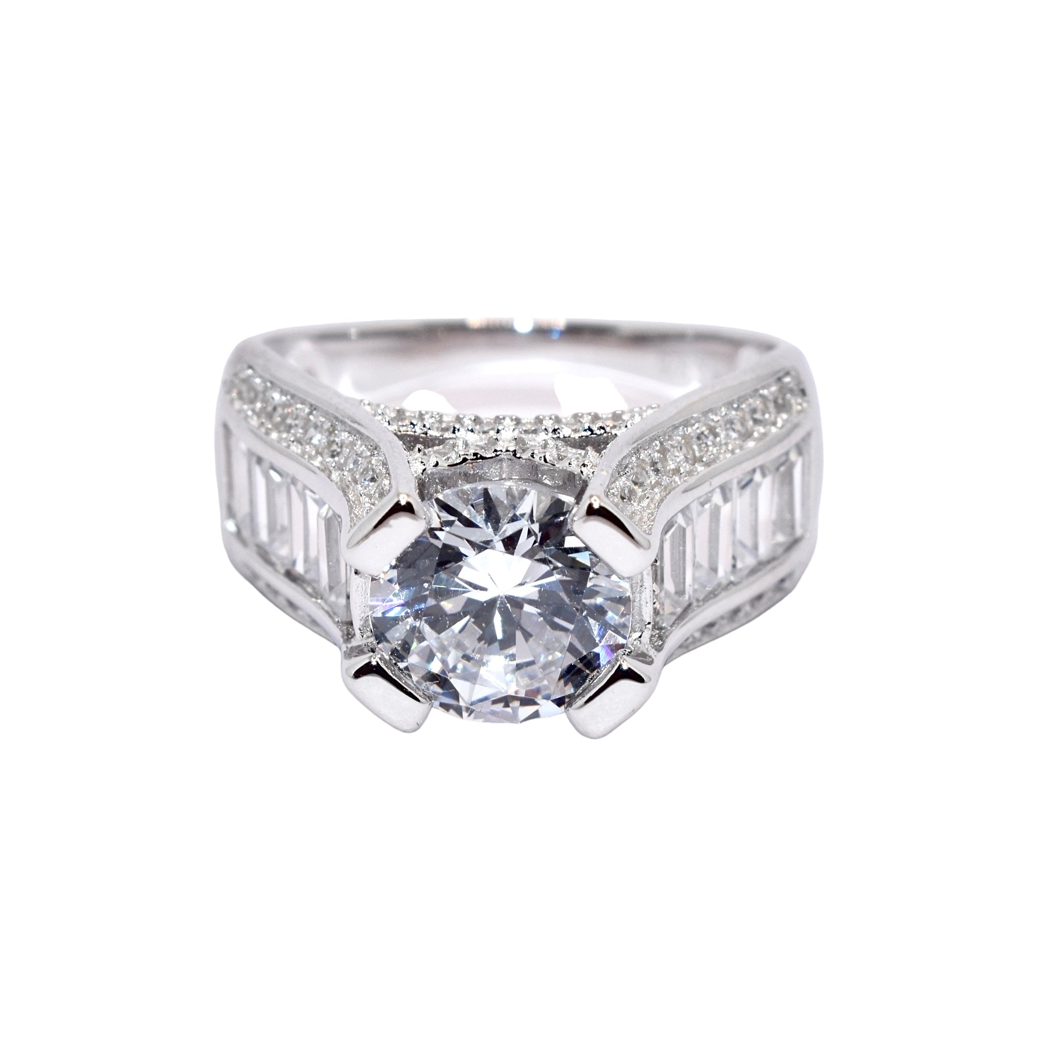 Solitaire Baguette Ring