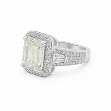 Swarovski Pale Yellow Coloured Emerald Cut Ring