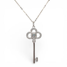 Key Shape Moissanite Chain Pendant