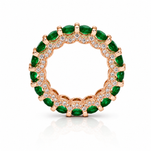 Rose Gold Oval Shape Cocktail Band Ring