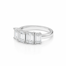 Emerald Cut Half Band Ring