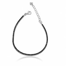 1mm Black Coloured Solitaire Bracelet