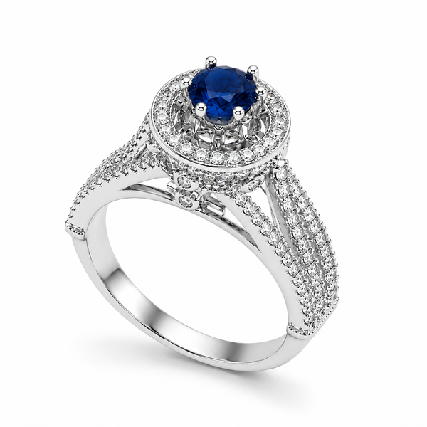 Coloured Solitaire Rings Sapphire Coloured Tower Solitaire Ring – Silver Attractions