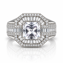 Men's Cushion Cut Baguette Ring