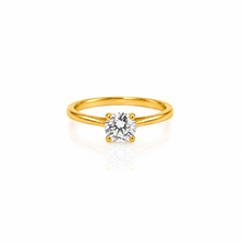 Gold Plated Solitaire Ring