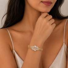 Gold Coloured Dual Pear Bracelet
