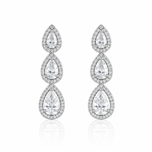 Tri Pear Shape Studs