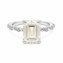 Swarovski Pale Yellow Coloured Emerald Cut Ring