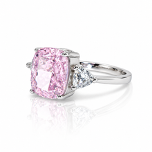 Sofia Pink Coloured Oval Ring