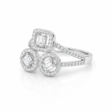 Halo Solitaire Emerald Cut Ring