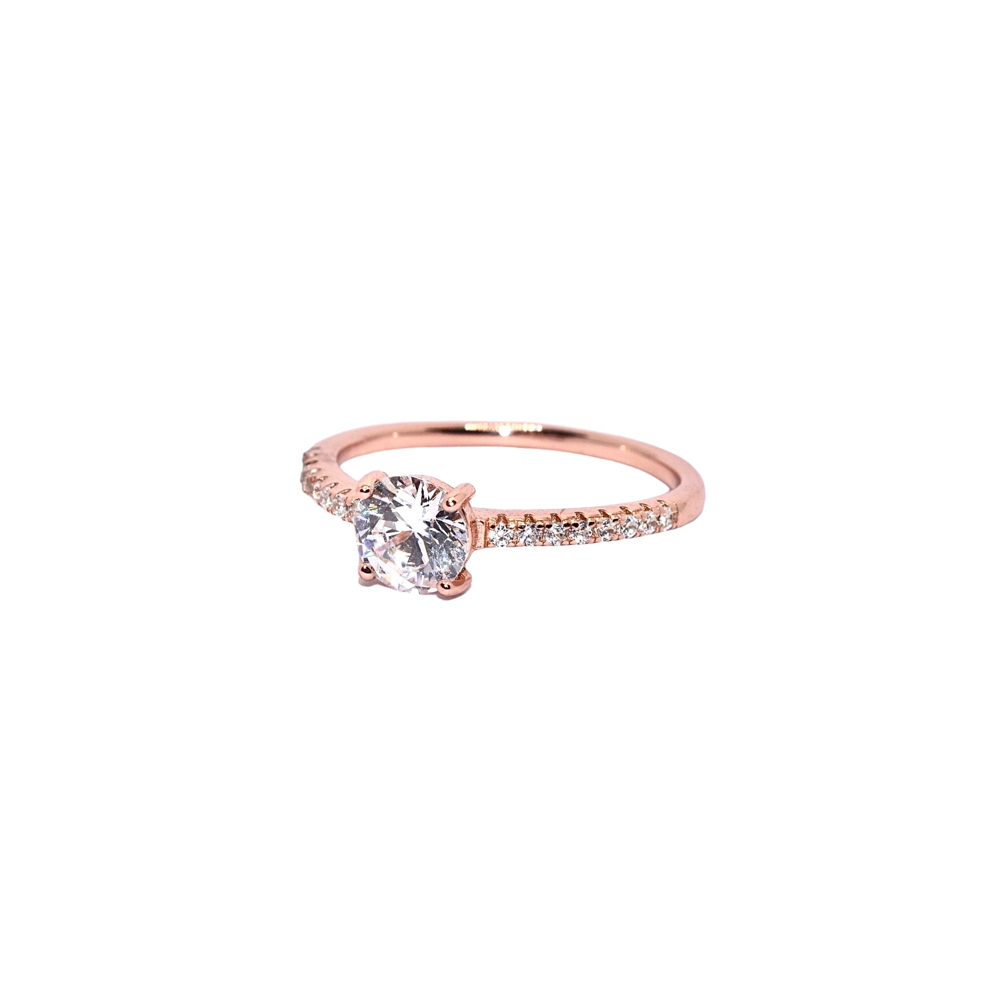 Rose Gold Solitaire Ring