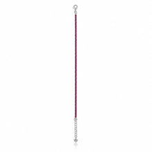 1mm Dark Pink Solitaire Bracelet
