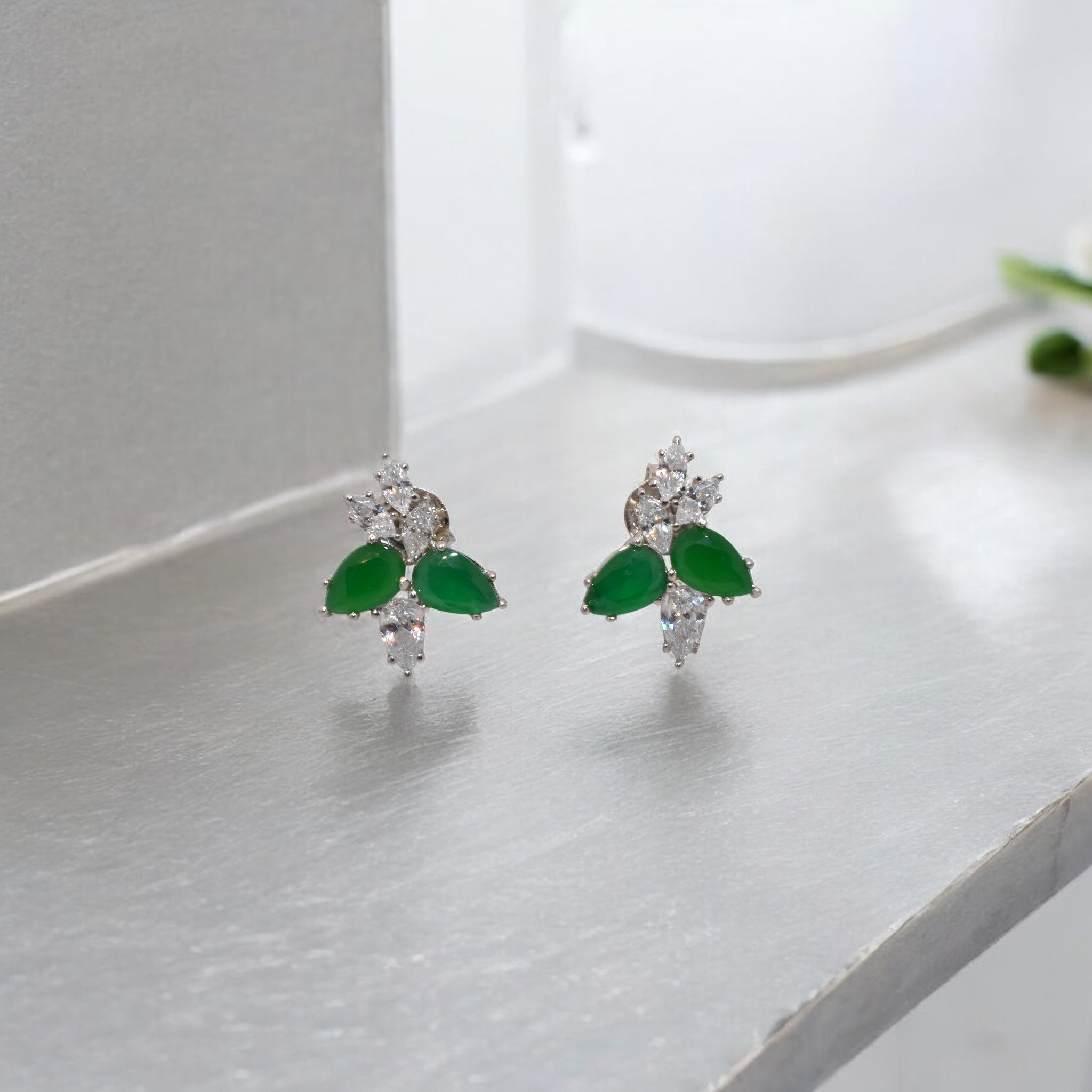 Dual Pear Shape Studs