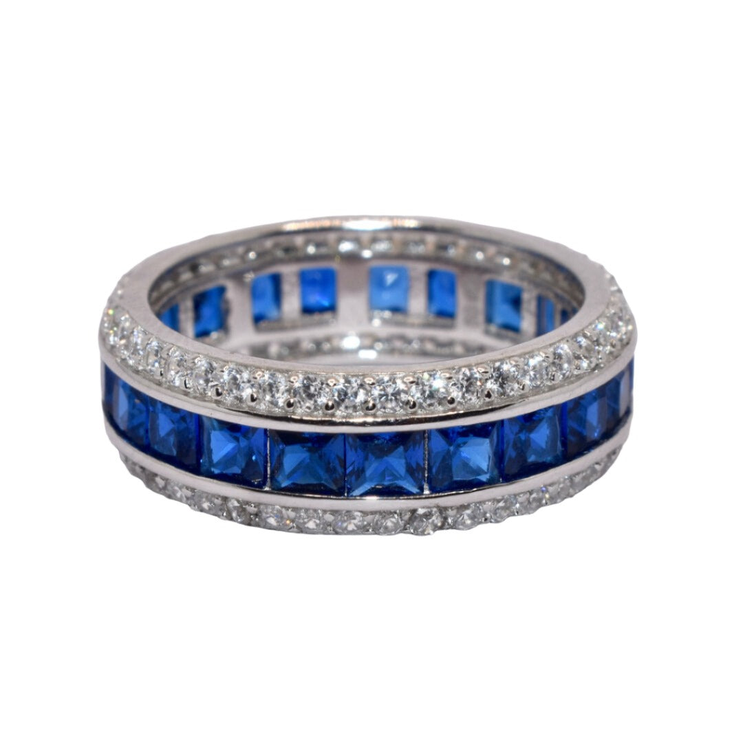 Sapphire Coloured Band Ring