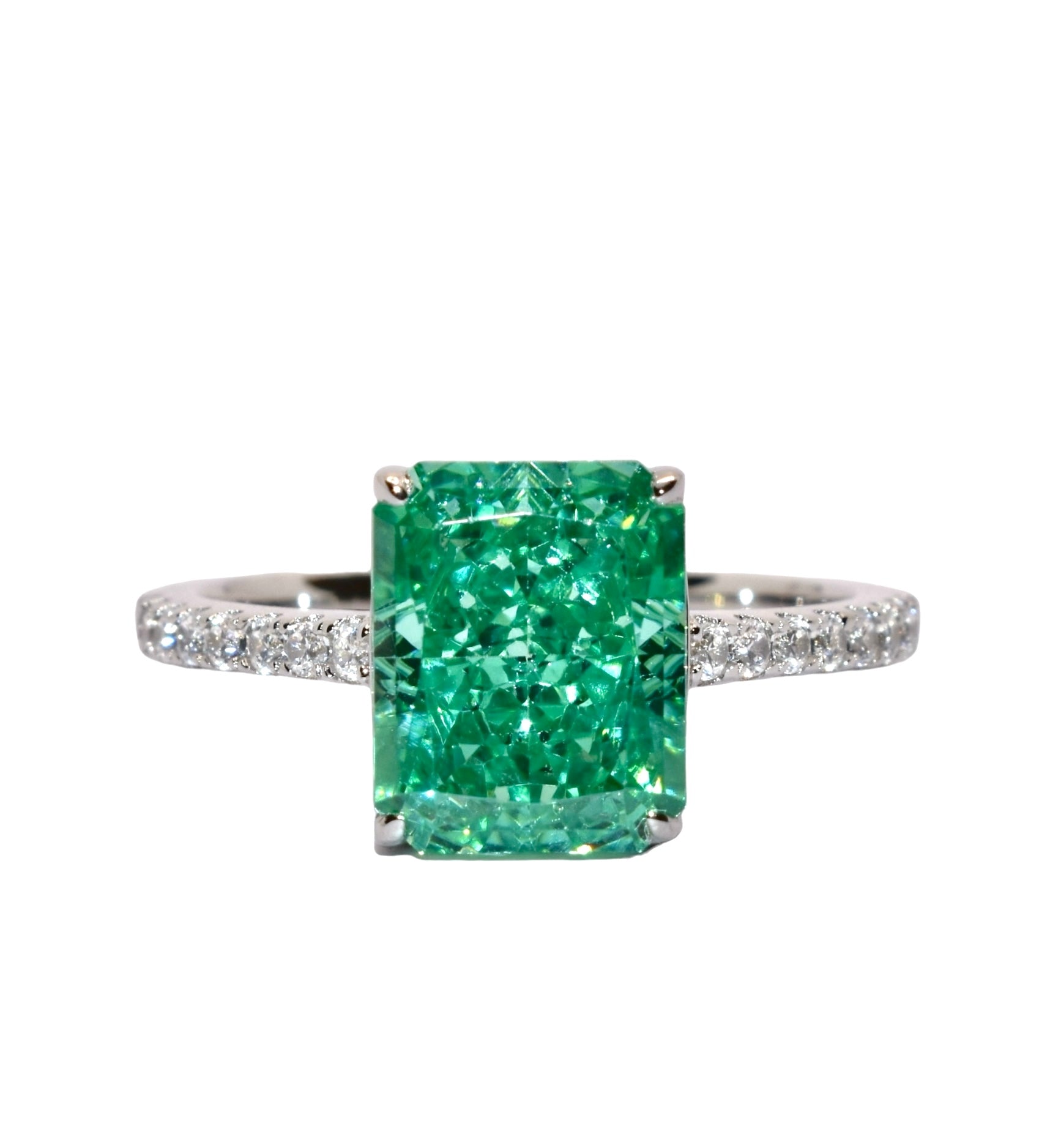 Pariba Emerald Cut Ice Stone Ring