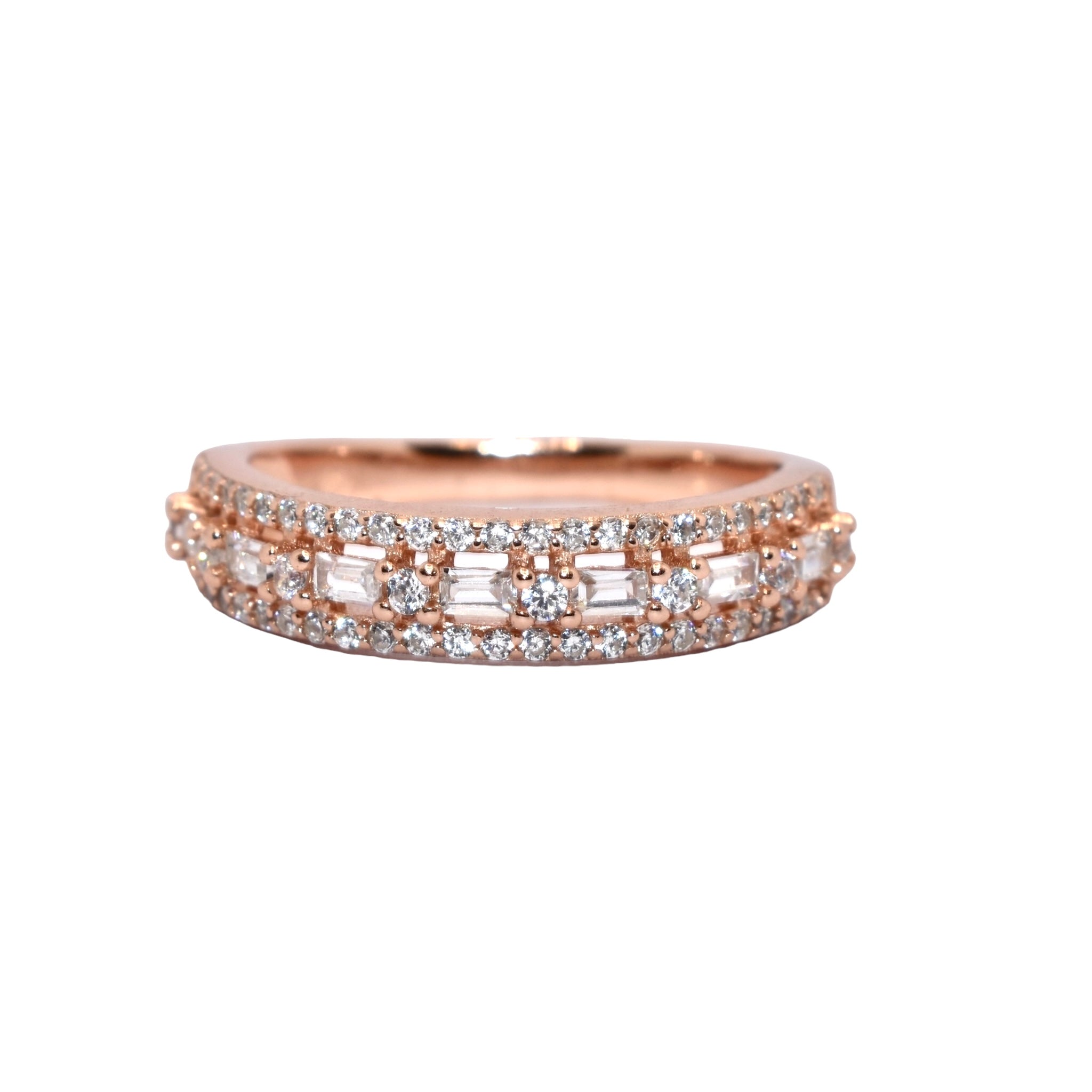 Rose Gold Half Band Ring