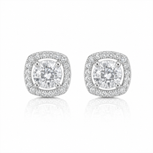 2 in 1 Cushion Cut Studs