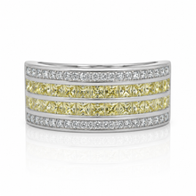 Yellow Coloured Half Band Ring