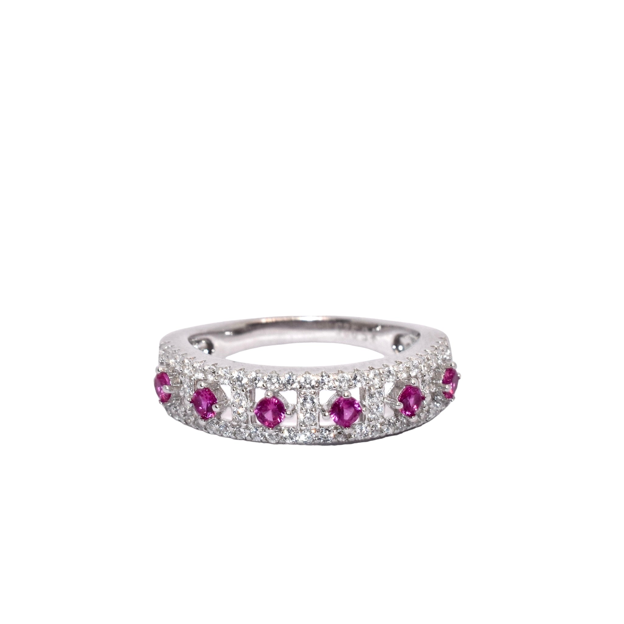 Ruby Half Band Ring