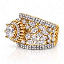 Veda Gold Halo Cocktail Ring