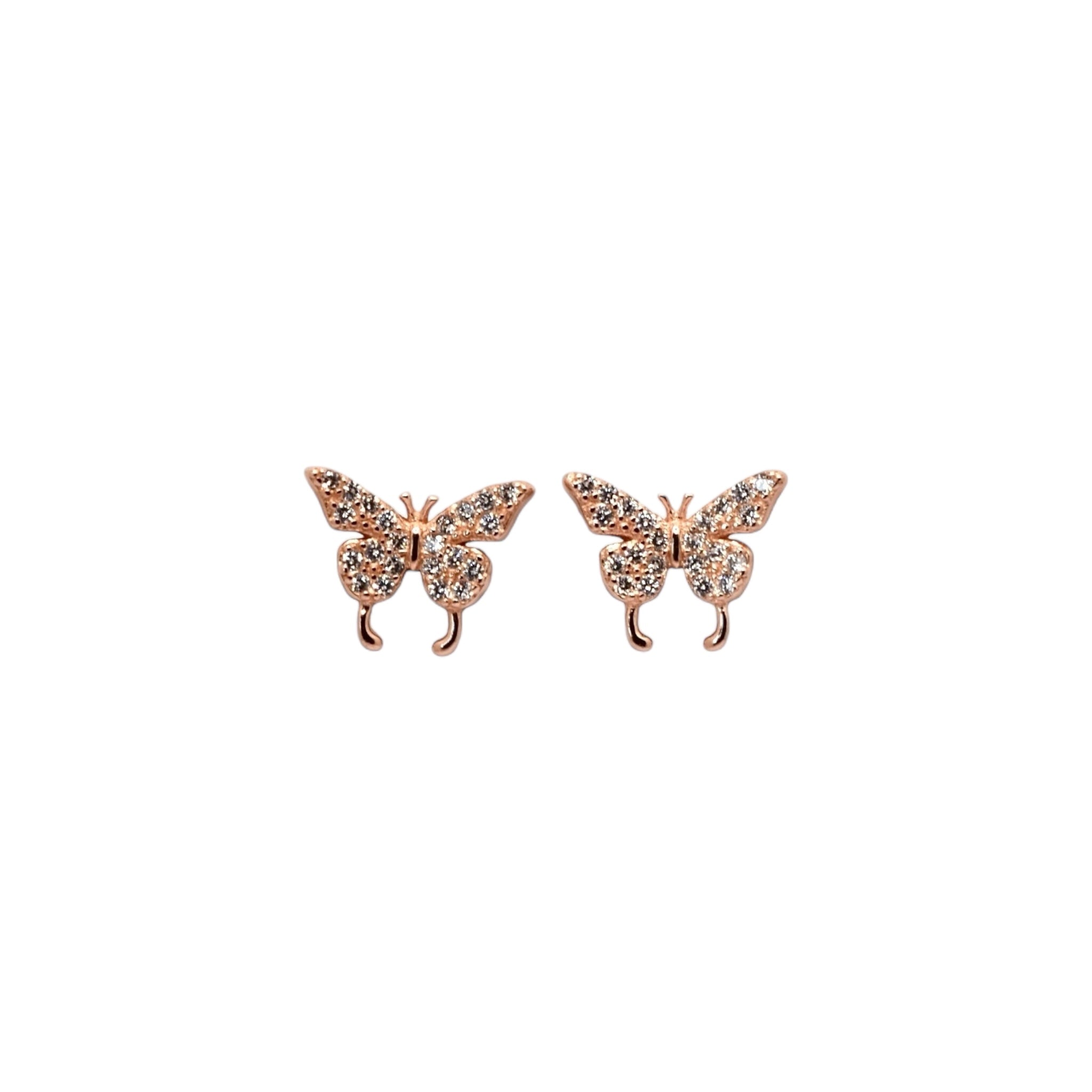 Rose Gold Butterfly Studs