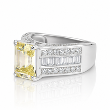 Topaz Coloured Emerald Cut Ring