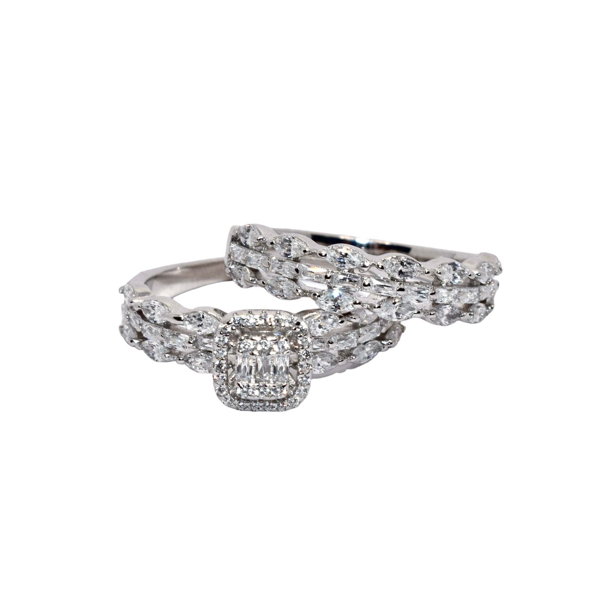 Emerald Cut Baguette Dual Set Ring