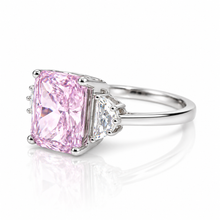 Khrystyna Pink Coloured Cushion Cut Ring
